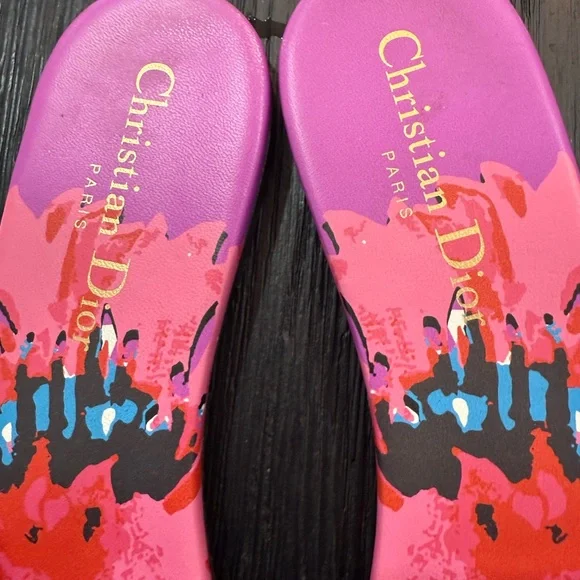 Christian Dior Multicolor Slides - Picture 2 of 3